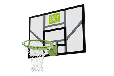 EXIT Galaxy basketbalbord met dunkring en net - groen/zwart