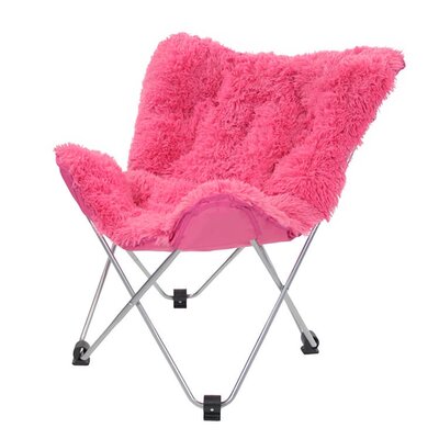 Oventure Fluffy Chair kampeerstoel - roze