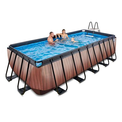 Zwembad Exit Frame Pool 5.4X2.5X1.22M (12V Cartridge Filter) Timber Style