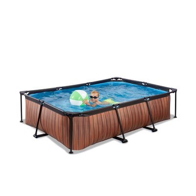 Zwembad Exit Frame Pool 300X200X65Cm (12V Cartridge Filter) Timber Style