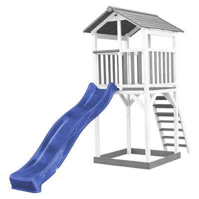 AXI Beach Tower Speeltoren Grijs/wit - Blauwe Glijbaan