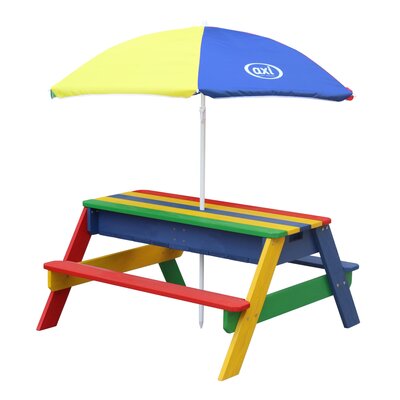 AXI Nick Zand & Water Picknicktafel Regenboog - Parasol Regenboog