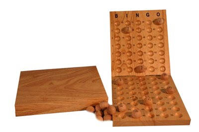 Controlebord bingo hout 1-75