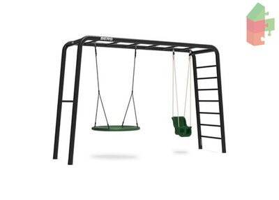 Berg Playbase 3-In-1 Large Met Rekstok En Ladder (Inclusief Babyzitje En Nestschommel)