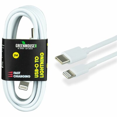 Greenmouse USB-C - Lightning Datakabel 2mtr