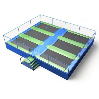 Akrobat Trampolinepark Jump Arena Large 9,7 x 8 m - 6 trampolines