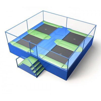 Akrobat Trampolinepark Jump Arena Small 6 x 5,3 m - 4 trampolines