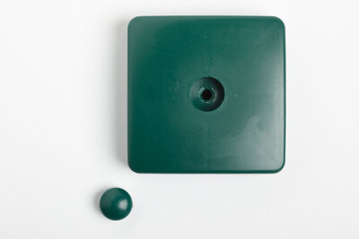 Kunststof paalkap 90 x 90 mm - Donkergroen