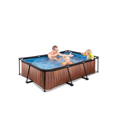Zwembad Exit Frame Pool 220X150X60Cm (12V Cartridge Filter) Timber Style