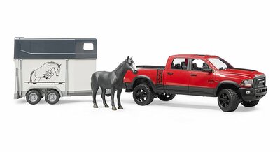 Bruder Ram 2500 Power Wagon Met Paardentrailer En 1 Paard