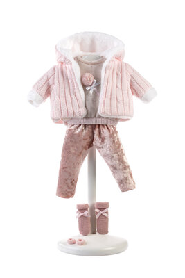 Llorens kleding set Joelle roze voor poppen van 38 cm