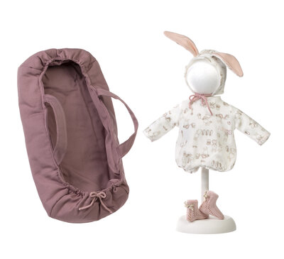 Llorens kledingset en reiswieg Bunny voor poppen van 35 cm