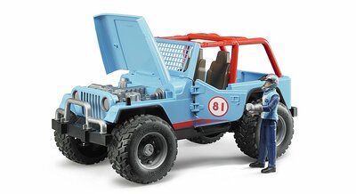 Bruder Jeep Cross Country Racer Blauw Met Bestuurder