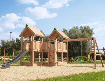 Hy-Land P6s Speeltoestel Grenenhout - RVS Glijbaan en Schommel