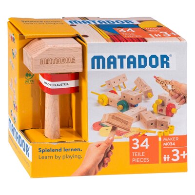 Matador Maker M034 Constructieset Hout, 34dlg.