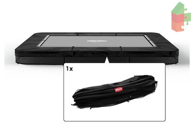 Berg Ultim Favorit - Inground Beschermrand 280X190 Zwart/Witte Rand