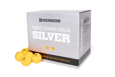 Tafeltennisballen Heemskerk Silver 2 ster Oranje (per 100)