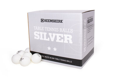 Tafeltennisballen Heemskerk Silver 2 ster Wit (per 100)