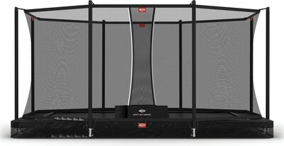 BERG trampoline Ultim Rechthoek Favorit InGround 410X250 Zwart + Safety Net Comfort