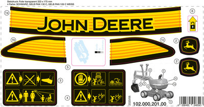 Stickervel RollyDigger John Deere
