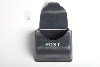 Brievenbus voor speelhuis grijs