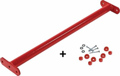 Duikelstang 90 Cm + Bevestiging Set - Rood