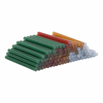 Lijmstiften Goud/Groen/Rood/Zilver, 100st.