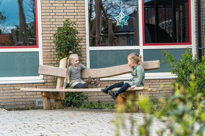 Robinia Zitbank met leuning voor openbaar gebruik