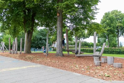 Robinia Balanceerstructuur voor openbaar gebruik 1900cm x 490cm