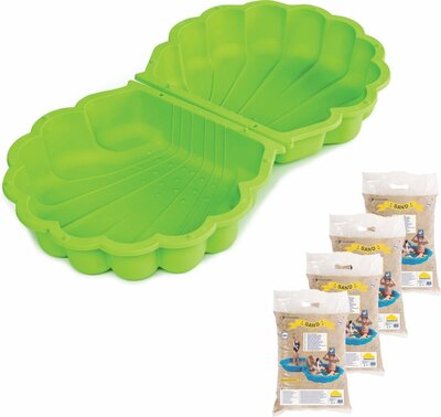 Zandbak Zand En Water Schelp (Set Van 2) - Groen + zand