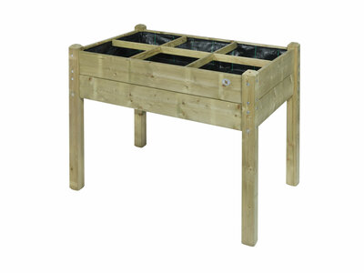 Houten Minituin 120x80x89cm, inhoud 140 liter