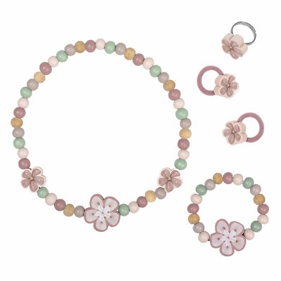 Little Dutch Houten Juwelenset Bloemen, 4dlg.