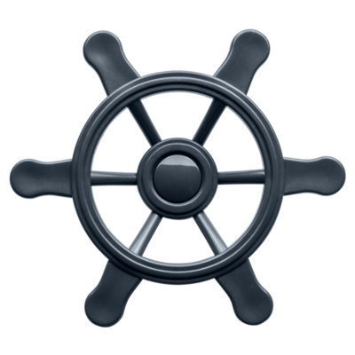 Klein piratenstuur antraciet