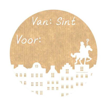 Etiketten Kraft Sint, 1000st.