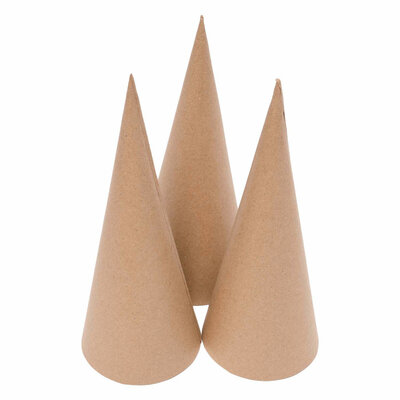 Colorations - Papier-mache Kegels - 20 cm, 20st.