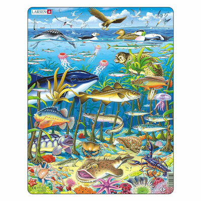 Larsen Legpuzzel Dieren - Zeedieren in de Noord-Atlantische Oceaan, 60st.