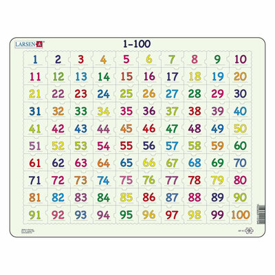 Larsen Legpuzzel Leren Rekenen Getallen 1-100, 100st.