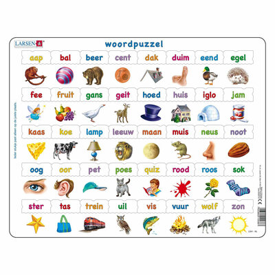 Larsen Leren Lezen Woordpuzzel, 40st.