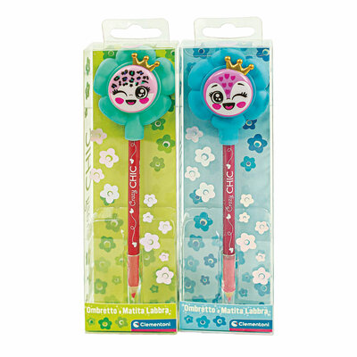 Clementoni Crazy Chic Oogschaduw en Lipliner Bloem - Turquoise/Blauw