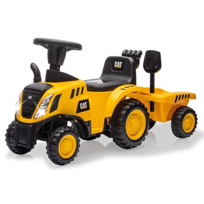 Looptractor Caterpillar Tractor met Aanhanger Geel 2in1