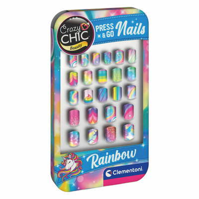 Clementoni Crazy Chic Press & Go Nagels - Regenboog
