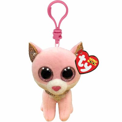 Ty Beanie Boo Clip Fiona Pink Cat 7cm