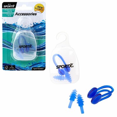 SportX Neusclip+Oordopjes Junior **