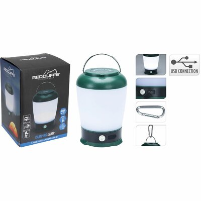Camping Lamp Abs 13x9x9cm Usb Rechargeable Groen Uitlopend