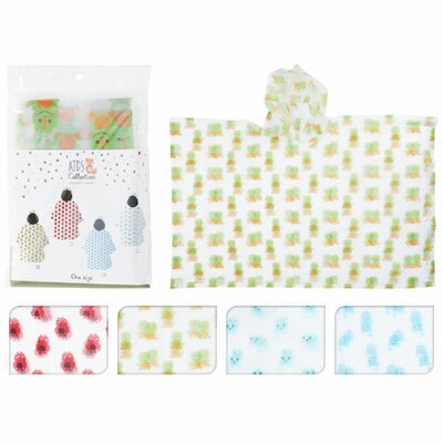 Regen Poncho Print Kids 4ass