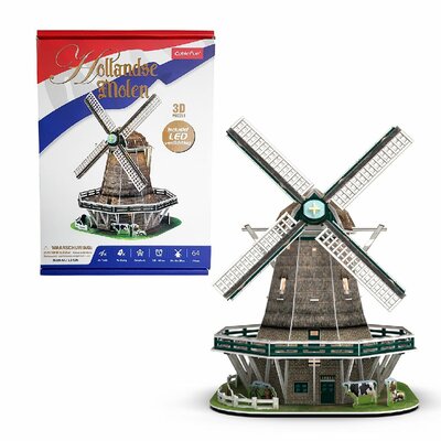 Cubic Fun 3d Puzzel Molen LED