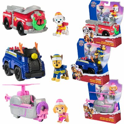 Paw Patrol Basic Vehicle with Christmas Deco Ass.