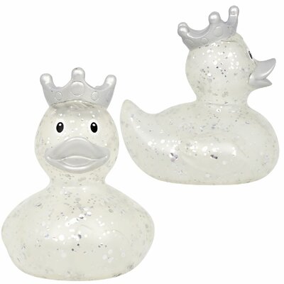 Lilalu Glitter Duck With Crown Silver