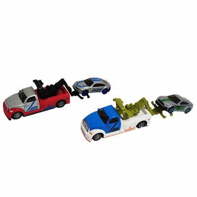 CITY Mini Die Cast Car met Takel en 1 auto 2ass