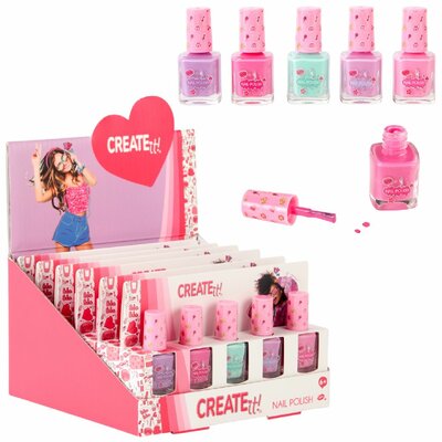 Create It! Nail Polish 5-Pack Disp.